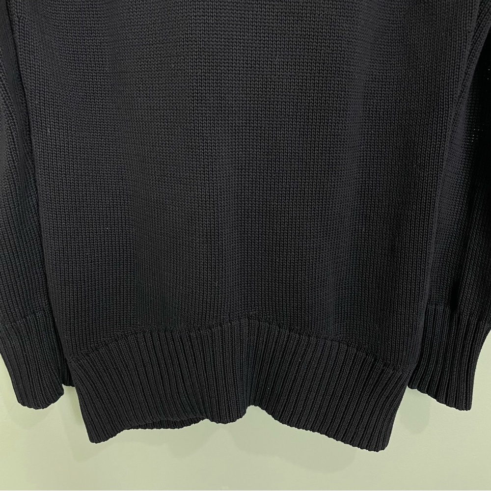 All Saint Spitafields Contrast Knit Long Cardigan Black Size 8 - Picture 12 of 12